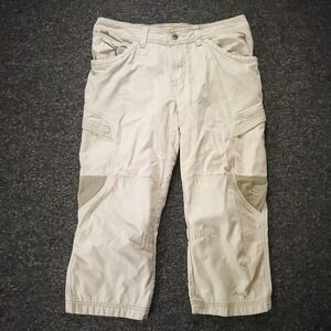 Keen Pants Womens 12 Beige Khaki Outdoor Capri Cargo Pockets Cotton Hiking